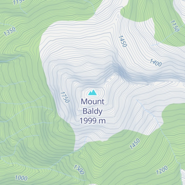 Map of Mount Baldy