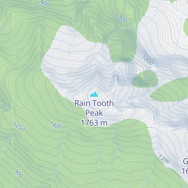Map of Rain Tooth Peak
