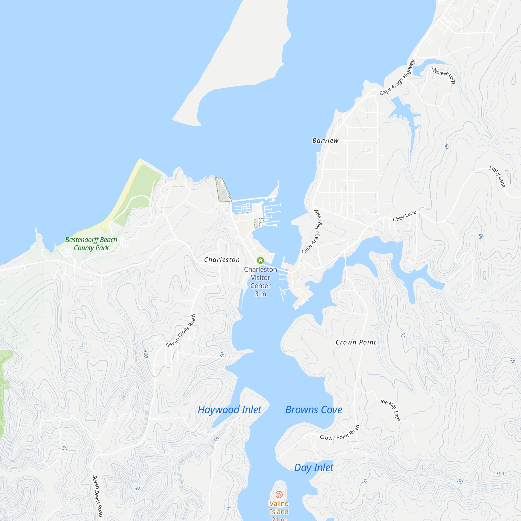 Charleston Visitor Center map