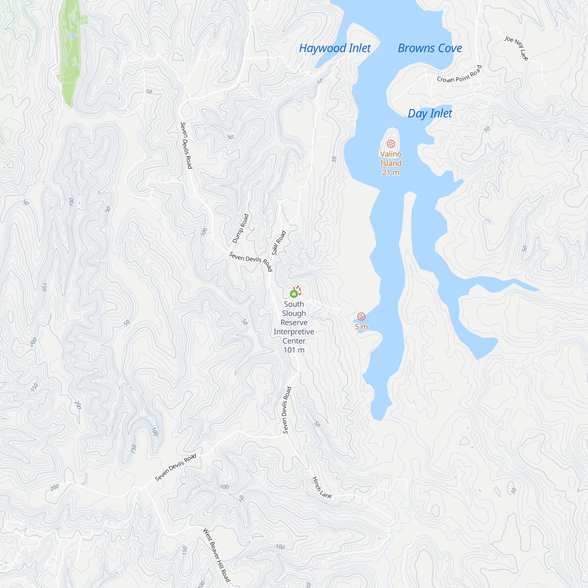 South Slough Reserve Interpretive Center map