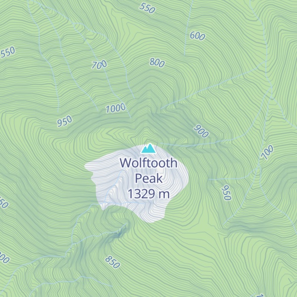 Map of Wolftooth Peak