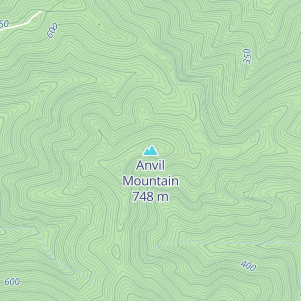 Map of Anvil Mountain