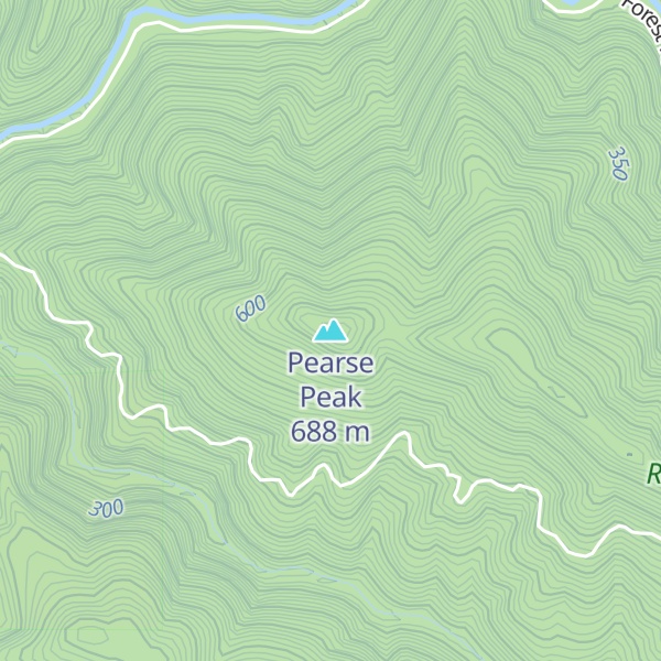 Map of Pearse Peak