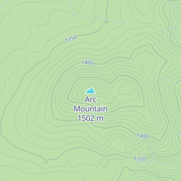 Map of Arc Mountain