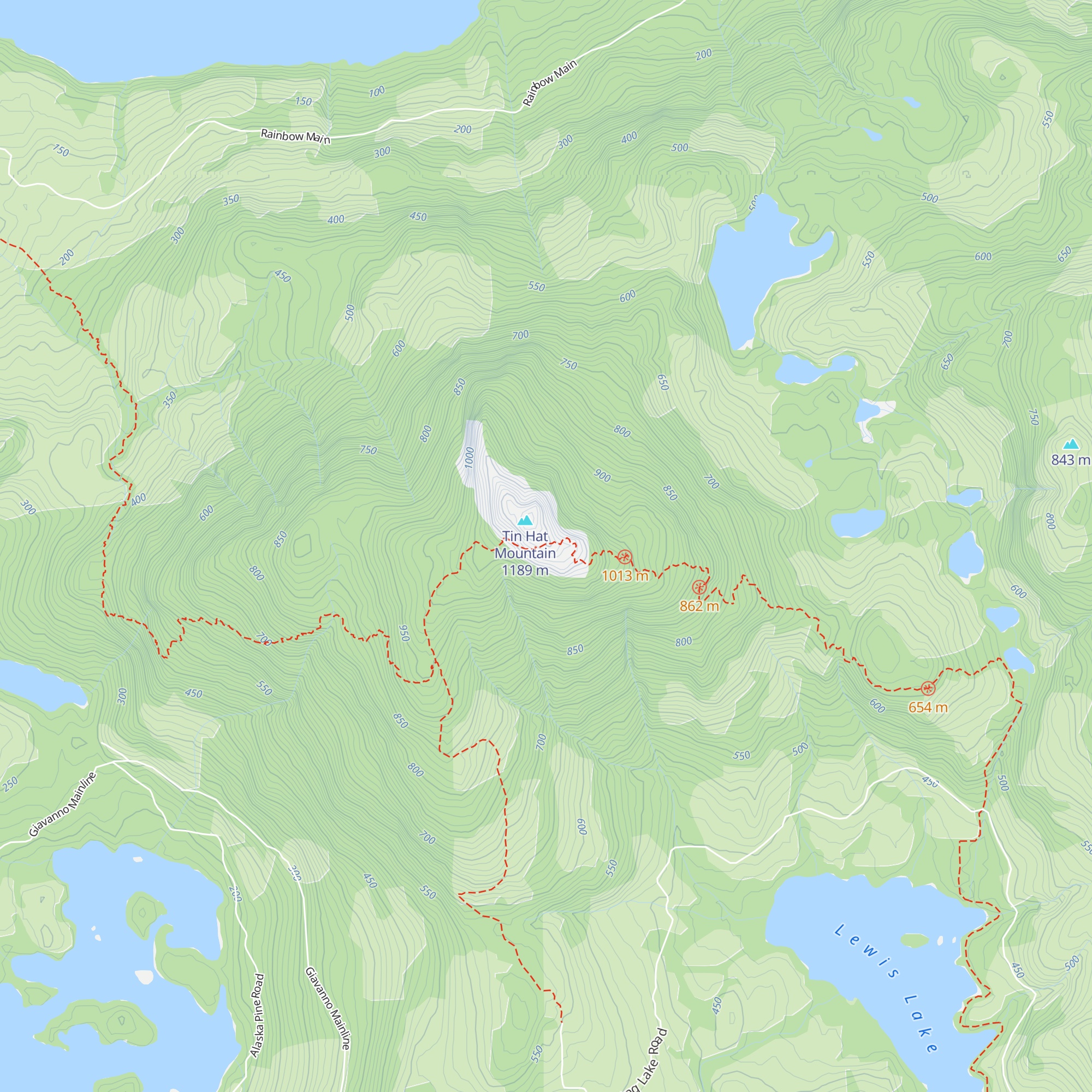 Tin Hat Hut map