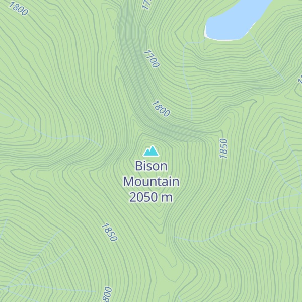 Map of Bison Mountain