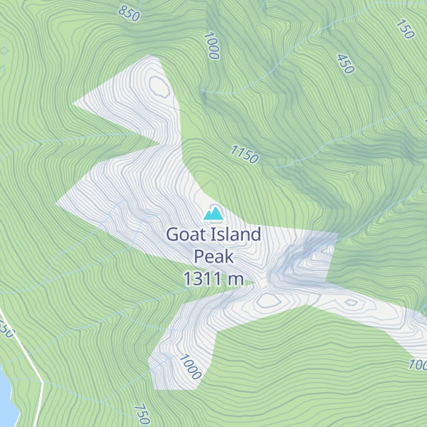 Map of Goat Island Peak