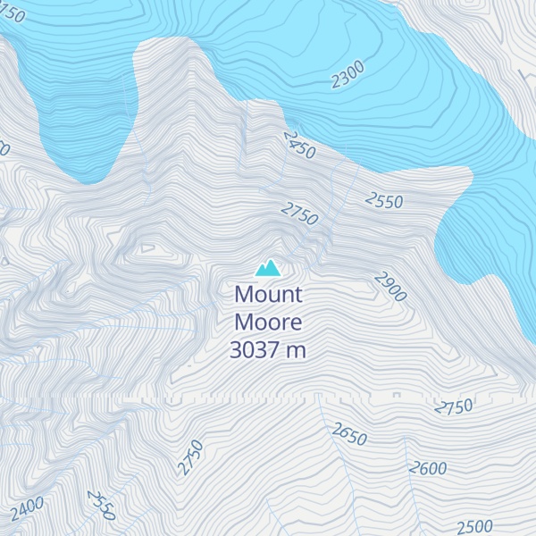 Map of Mount Moore