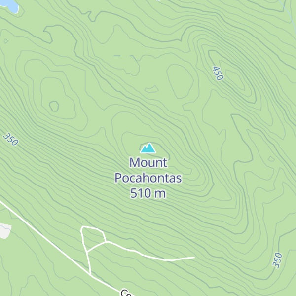 Map of Mount Pocahontas