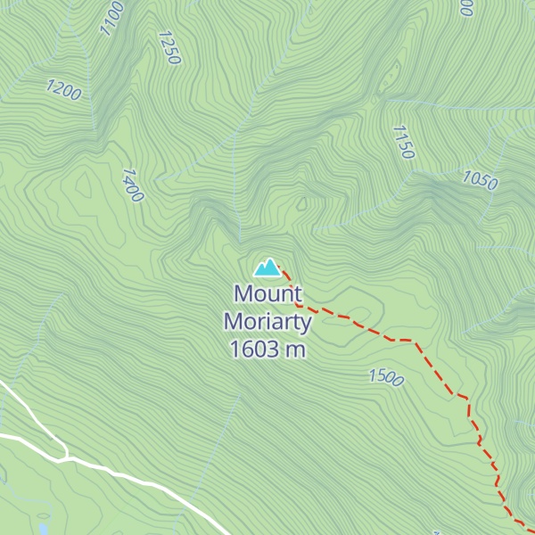 Map of Mount Moriarty