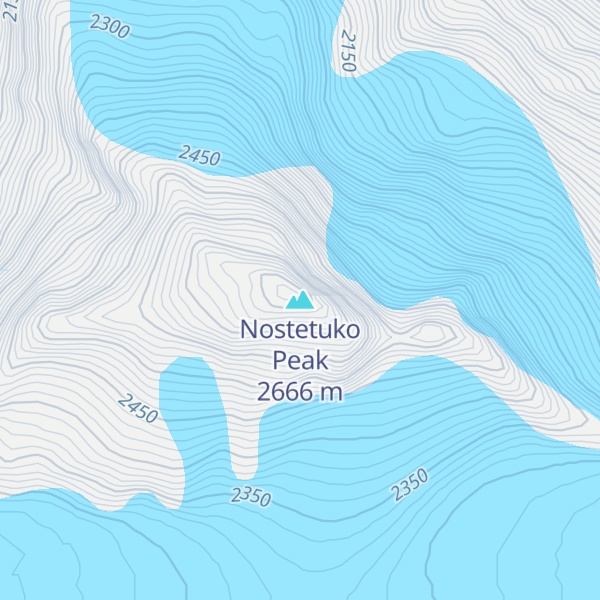 Map of Nostetuko Peak