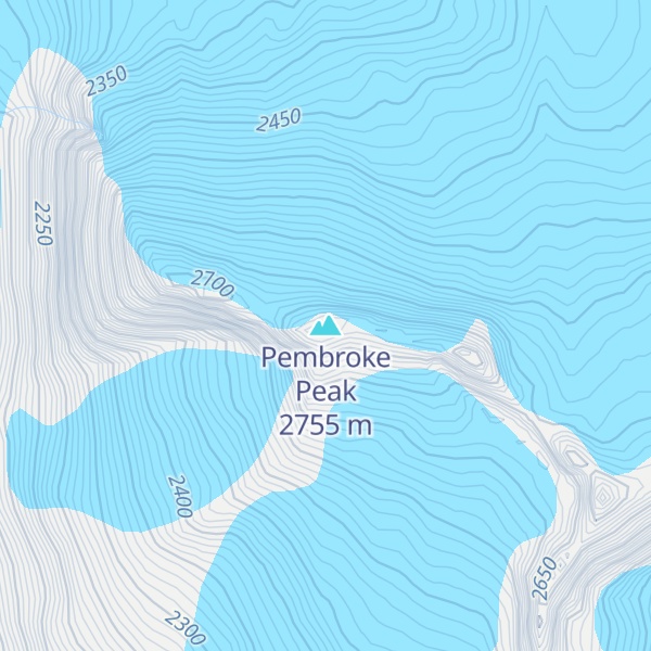 Map of Pembroke Peak