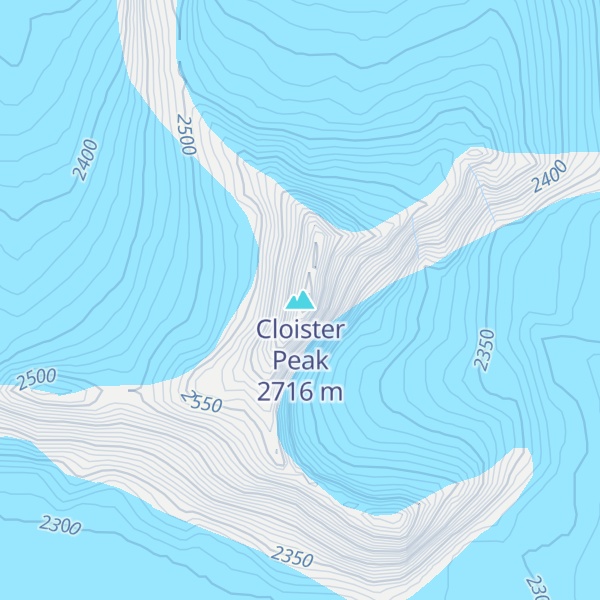 Map of Cloister Peak