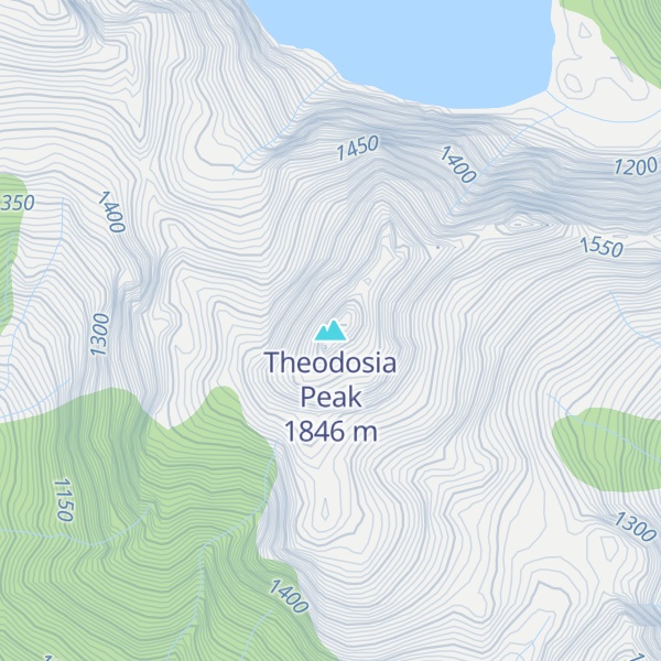 Map of Theodosia Peak