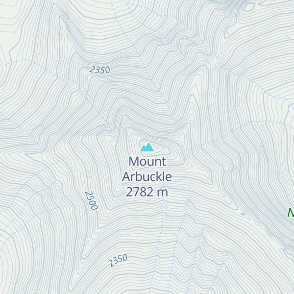 Map of Mount Arbuckle