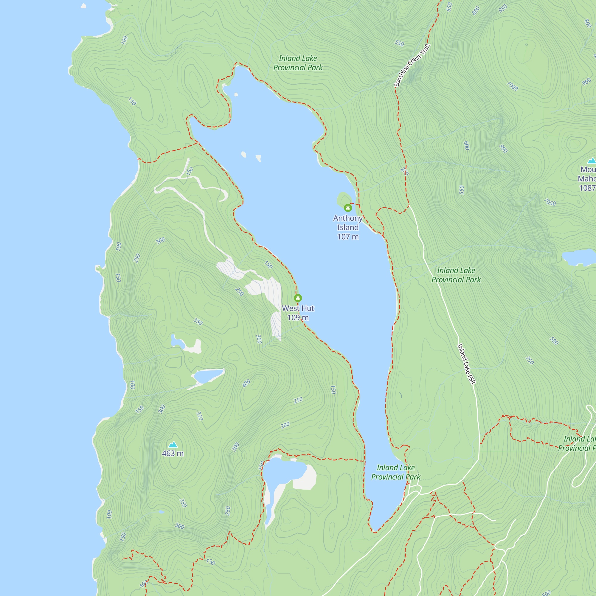 West Hut map
