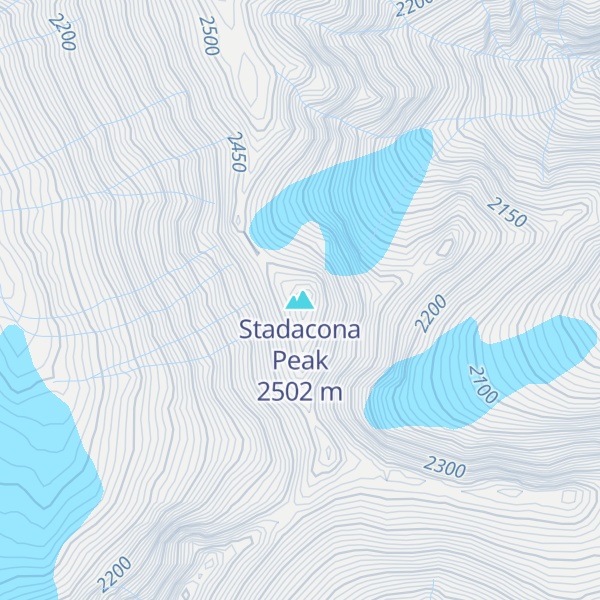 Map of Stadacona Peak