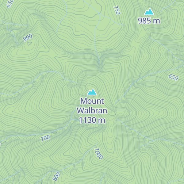 Map of Mount Walbran