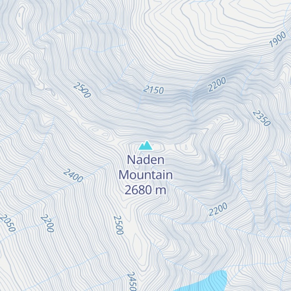Map of Naden Mountain