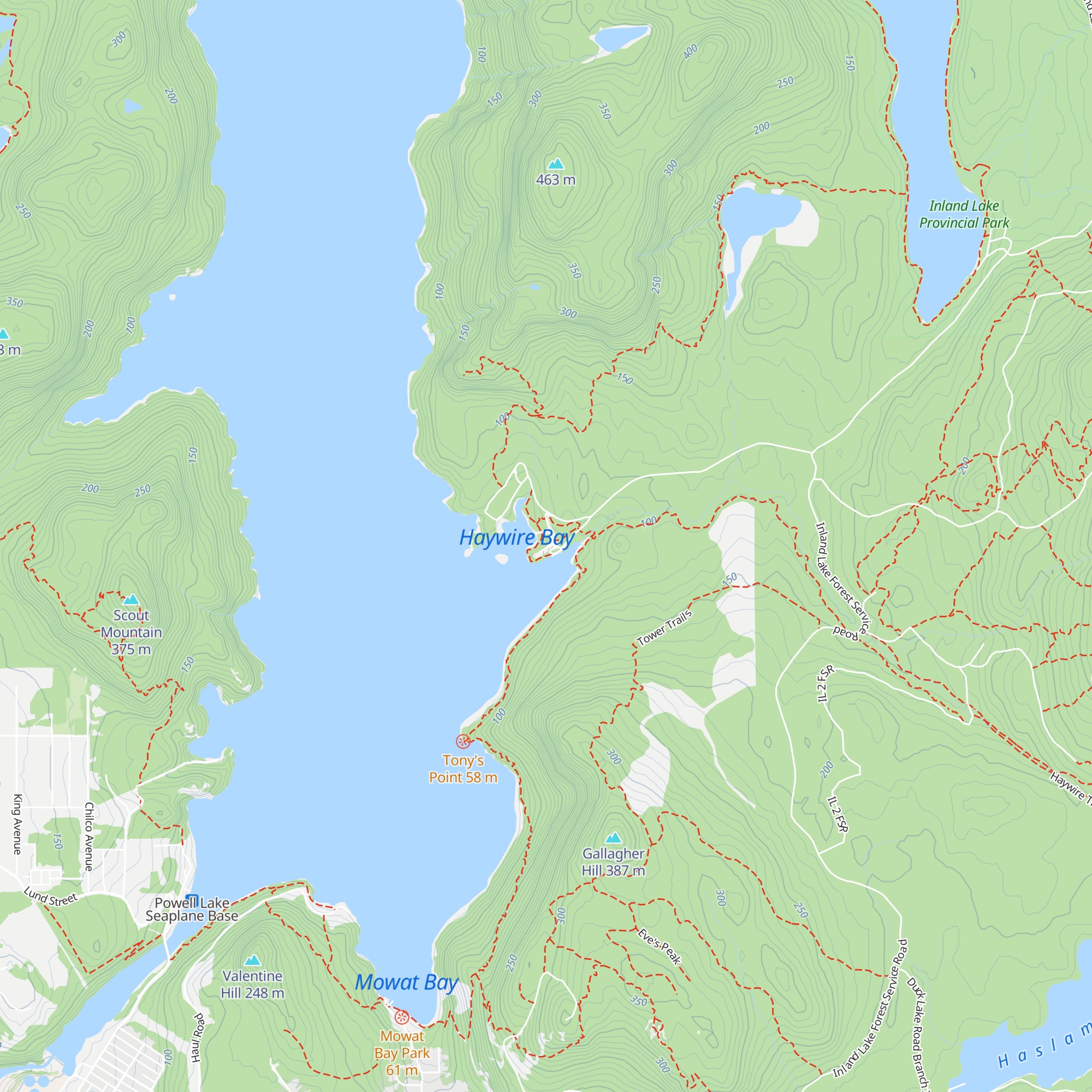 Powell Lake Outdoor Learning Center map