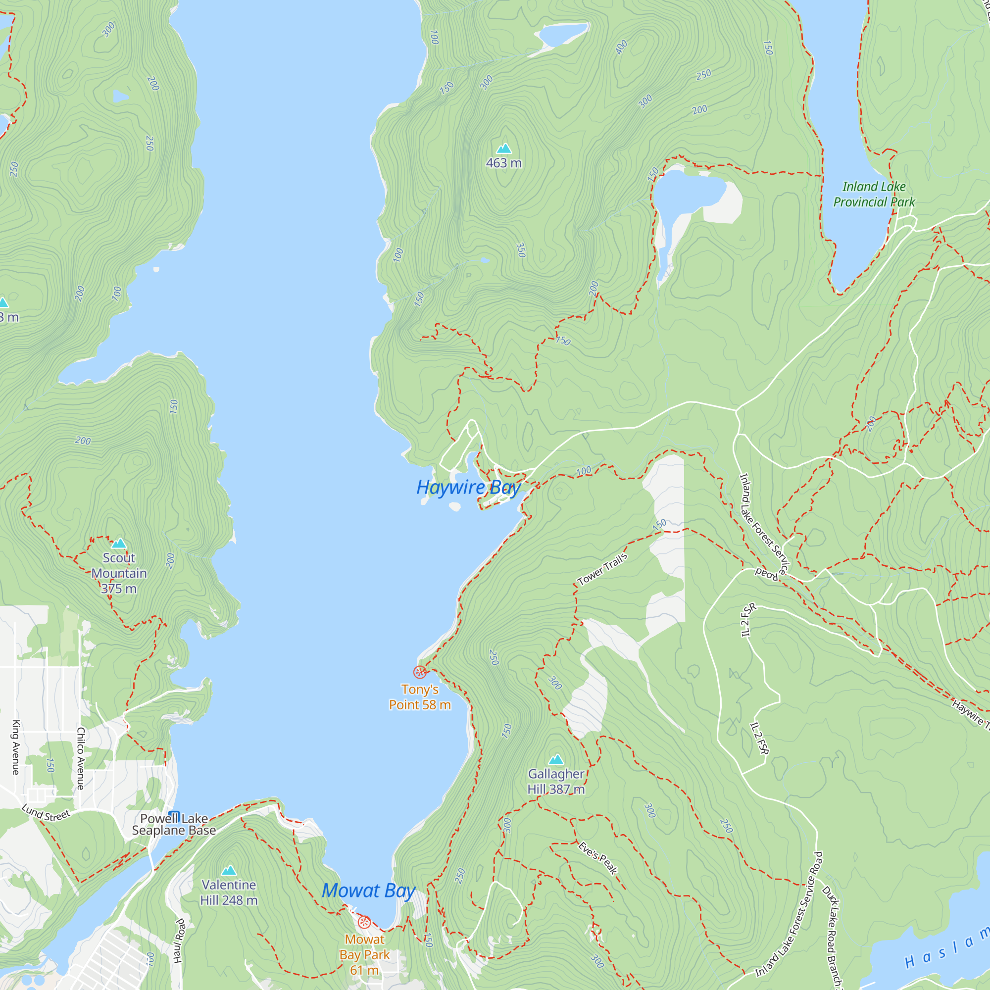 Powell Lake Outdoor Learning Center map