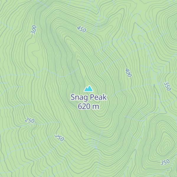 Map of Snag Peak