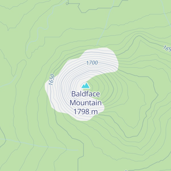 Map of Baldface Mountain