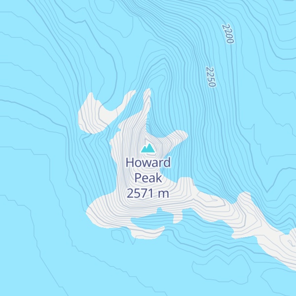 Map of Howard Peak