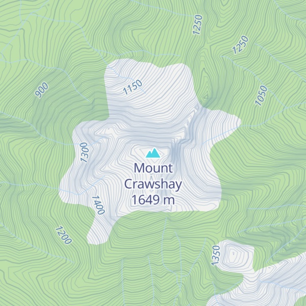 Map of Mount Crawshay
