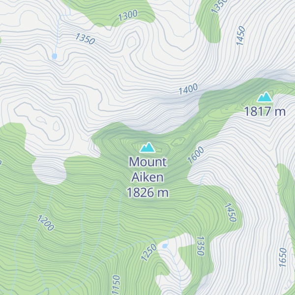 Map of Mount Aiken