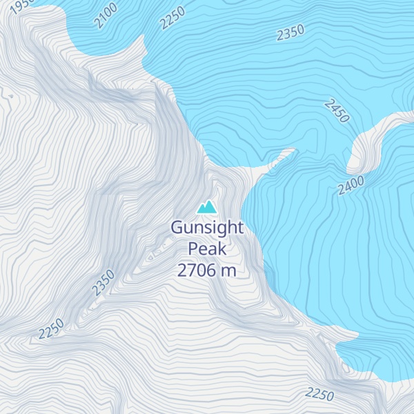 Map of Gunsight Peak