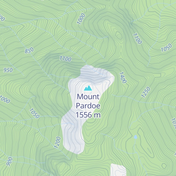 Map of Mount Pardoe