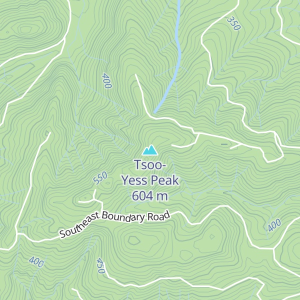 Map of Tsoo-Yess Peak