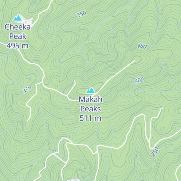 Map of Makah Peaks