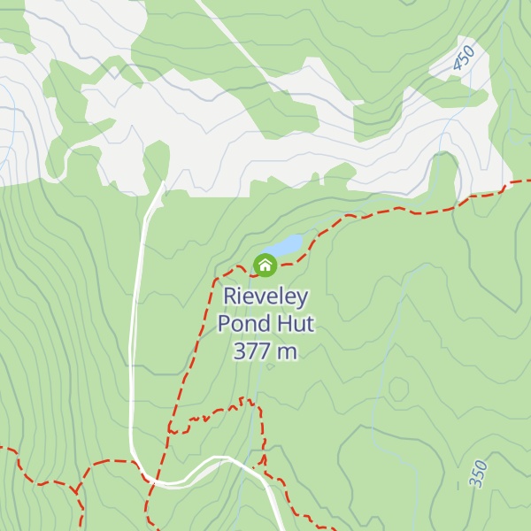 Map of Rieveley Pond Hut