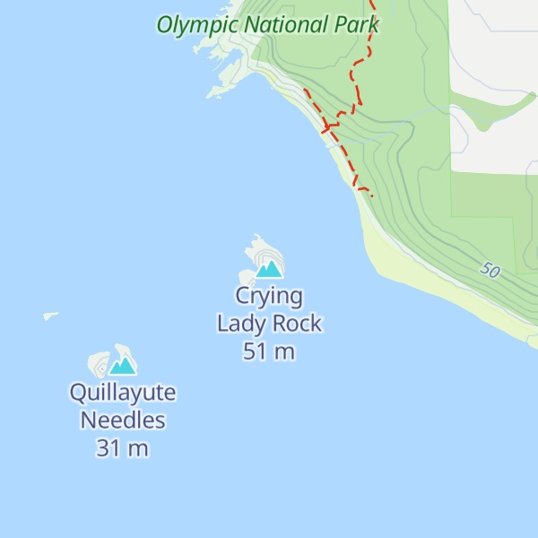 Map of Crying Lady Rock