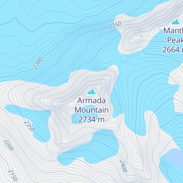 Map of Armada Mountain