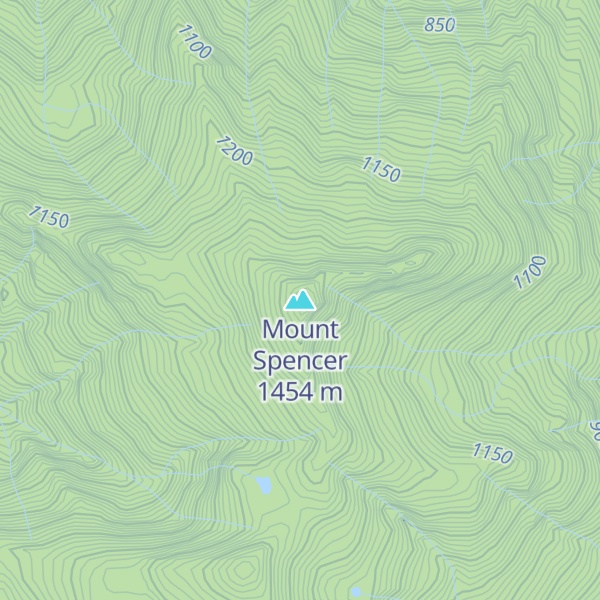 Map of Mount Spencer