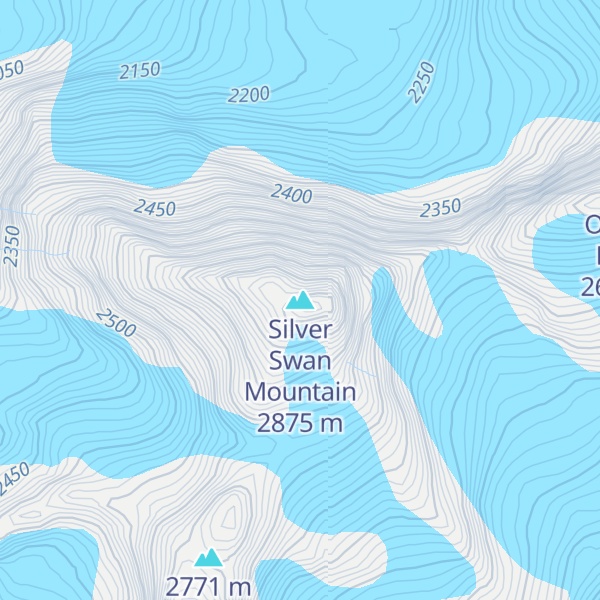Map of Silver Swan Mountain