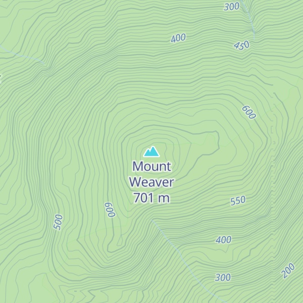 Map of Mount Weaver