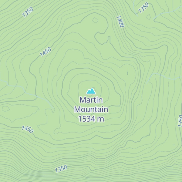 Map of Martin Mountain