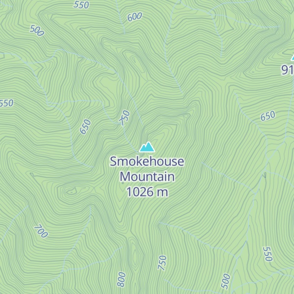 Map of Smokehouse Mountain