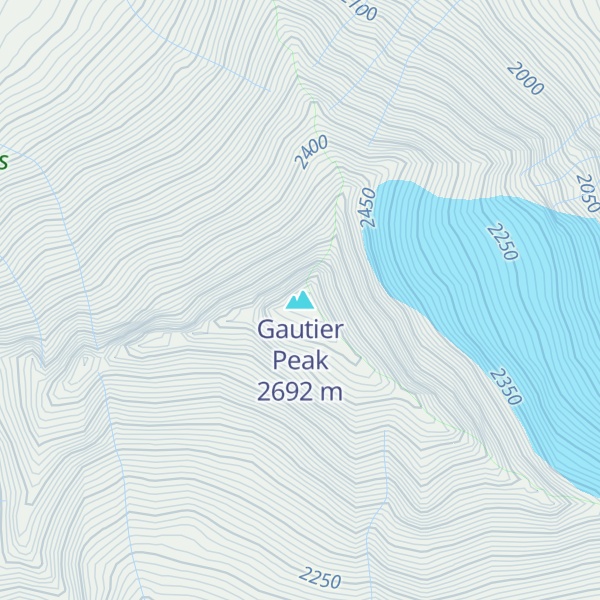 Map of Gautier Peak