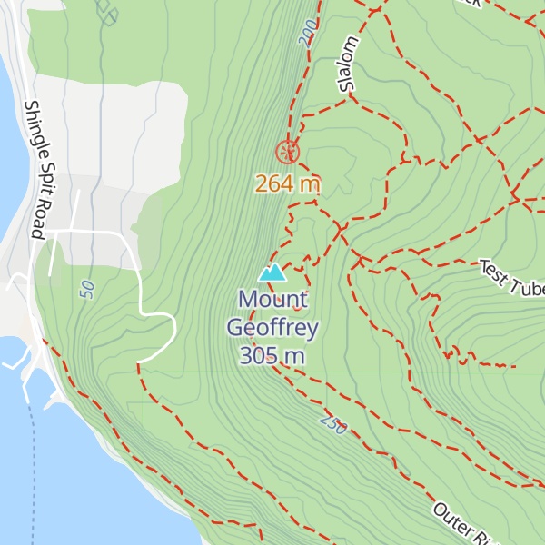 Map of Mount Geoffrey
