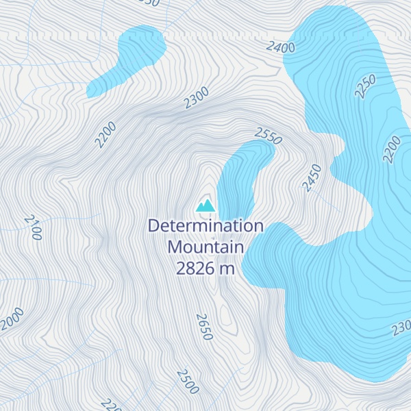 Map of Determination Mountain