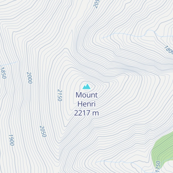 Map of Mount Henri