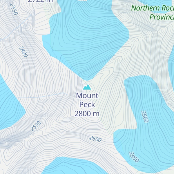 Map of Mount Peck