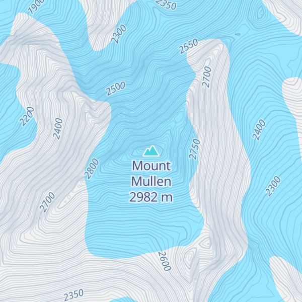 Map of Mount Mullen