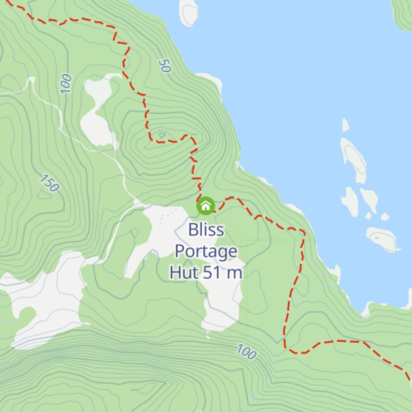 Map of Bliss Portage Hut