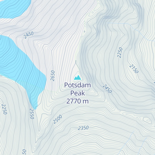 Map of Potsdam Peak